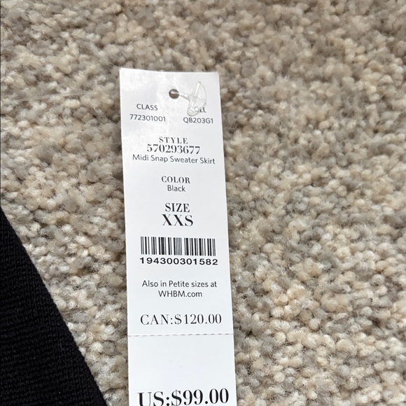 White House Black Market High-Waist Button-Front Pencil Skirt XXS - Picture 3 of 9